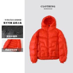 Highly Fluffy Ultra Warm 5000GT Substitute Tech Wool Cotton Fill Hooded Men's Bread Coat Cotton Jacket Cotton Padded Coat