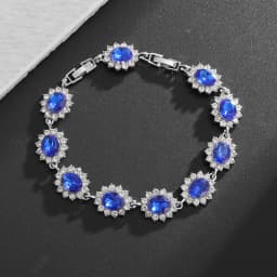 Water Drop Silver Color Bracelet Women\'s Extended 8 Color Zircon Gift Fashion Bracelet