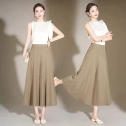 New Wide Leg Pants Women's 2024 Spring Summer Fashion High Waisted Ladies Skirts Pants Temperament Versatile Lady Trousers