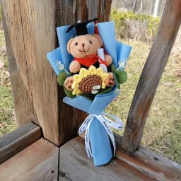 Graduation Bear Plush Toy Cute Teddy Bear Soft Doll Bouquet Valentine Christmas Birthday Gift