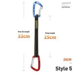 XINDA Rock Climbing Quickdraw Sling Professional Safety Lock Extenders Carabiner Mountaineer Outdoor Protect Kits