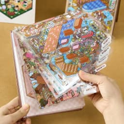 40pcs/book Miniature Scene Sticker Book Dream Town 4.0 Series Cute Style Stacked 3D Houses Quiet Book DIY Planner Scrapbooking