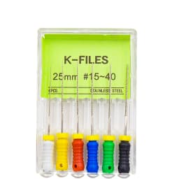6Pcs/Pack Dental Endo Files Hand Use K Files Stainless Steel Root Canal Treatment Drills Endodontic Instruments