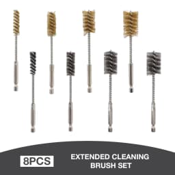 4/8PCS Stainless Steel Wire Brush Extended Cleaning Brush 1/4"Hex Shank Drill Bit Cleaning Brush Pipe Rust Removal Grinding Tool