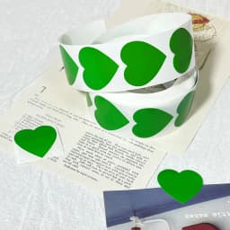 500Pcs Chroma Labels Stickers Color Code Dot Labels Stickers 1 Inch Heart Red, ,Yellow,Blue,Pink,Black,Stationery Stickers