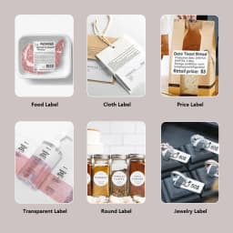 1Roll Label Sticker Self-Adhesive Thermal Paper,Suit for M110 M220 M200 E210 P50 DETONG P1 WP9520 Munbyn Nelko PM220 MiniPrinter