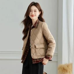 Autumn Winter Women stitching Fake two Jacket New Fashion Cotton Padded Jacket Parka Female light Loose Warm Snow Wear Coats