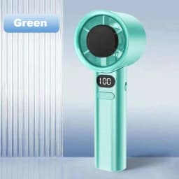 Mini Handheld Fan Mute Handheld Fan 4 Speeds Adjustment Air Calculating Fan With Power Display Portable Handheld Fan