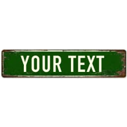 Custom Street Sign, Personalized Metal Sign For Office Workplace Home Yard Road, Custom Your Text Signs for Outdoor 16x4 Inches