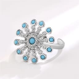 2026 Fashion Beads Anxiety Ring Fidget Spinner Rings Korea Crystal Butterfly Flower Star Moon Ring Anti Stress Jewelry Gift