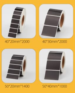 Waterproof Black PP Sticker 30 40 50 60 70 80 90 100mm Vinyl Transfer Carbon Printer Label or For Foil/UV