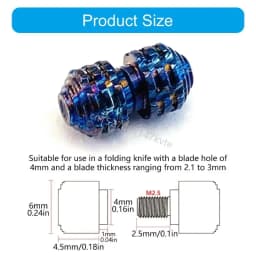 High Strength Titaniums Damascus Fold Knivies Thumb Studs Push Pin for 4MM Knivies Hole Lightweight Durability Tool R9CA