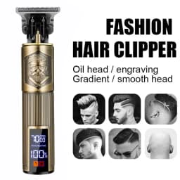 USB Men Electric Hair Clipper / LCD Display New Electric Men's Retro T9 Style Buddha Head Oil Head Scissors New Hot Sale