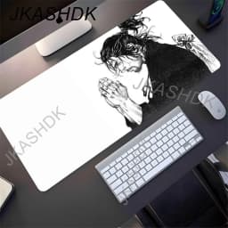 Black Samurai Mouse Pad Gamer Table Mat Teclado Empresa Gaming Laptop Esports Mousepad PC Office Accessories Computer Desk Mats