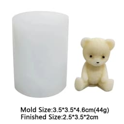 Cute Mini Bear Silicone Mold Fondant Cupcake Chocolate Biscuit Sugarcraft Kitchen Baking Cake Decorating Tools DIY Epoxy Mould