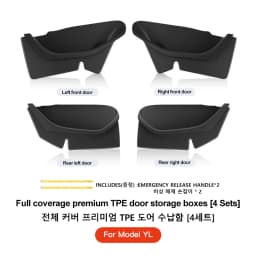 YZ For Tesla Model 3 Y Highland Juniper TPE Car Door Side Storage Organizer Tray Front Rear Accessory for Stowing & Tidying