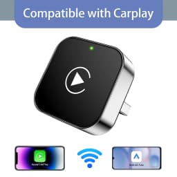 Wireless CarPlay Android Auto Adapter, Mini USB Dongle Plug & Play - Convert Wired CarPlay/Android Auto to Wireless for VW Toyot