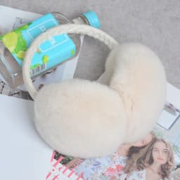 Rex Rabbit Fur Hang Ear Cover Warm Winter Earmuffs Headwear Ear Muffs Fur Earmuffs Cold Ear Warmer Fold Ear Protection Headband