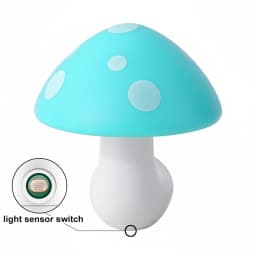 1/2/3Pcs Mushroom LED Night Light Creative Plug-in Room Lamp with Light-sensing Switch Automatically Turn on When It Gets Dark