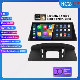 10.25 Android 13 Autoradio For BMW 5 Series E60 E61 CCC CIC 2005-2010 Multimedia Player 4G Carplay 2din Car radio GPS Stereo RDS