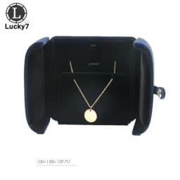 Double Open Button Jewelry Box Valentine's Day Birthday Surprise Gift Ring Pendant Stud Necklace Box Jewelry Boxes and Packaging