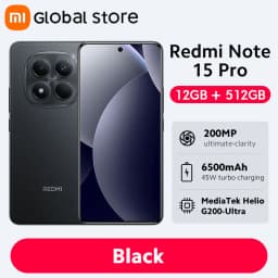 Global Version Xiaomi Redmi Note 15 Pro 4G Smartphone MTK Helio G200-Ultra 6.77"AMOLED display 200MP Camera 45W 6500mAh Battery