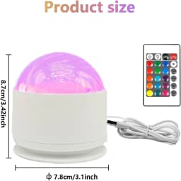 LED Starry Sky Aurora Projector Light 16 Colors Night Light with Remote USB Powered Auto Rotate RGB Ambient Light Birthday Gift