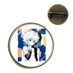 Anime Hunter x Hunter Hisoka Testing Glass Dome Pin Badge Cosplay Kurapika Killua Zoldyck GON·FREECSS Number Brooch Gift