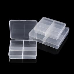 Transparent Plastic Storage Jewelry Box Compartment Adjustable Container For Beads Earring Box For Jewelry Rectangle Case