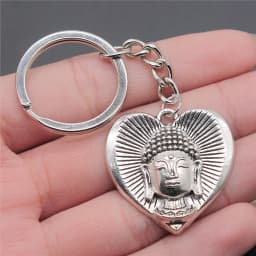 Buddha Keychain Keyring Spiritualist Key Ring Gift For Men Women Friend Car Key Chain Ring Holder Souvenir For Gift