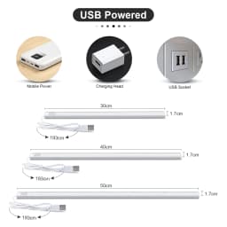 Hand Scan On Off Motion Sensor Cabinet Light COB LED Light Bar Night Light Kitchen Father's Day Gifts USB Table Lamp