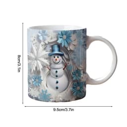 Creative 3D Christmas Ceramic Mug Unique Space Design Snowman Santa Coffee Cup Tea Milk Mug Christmas Gifts For Kids Adults