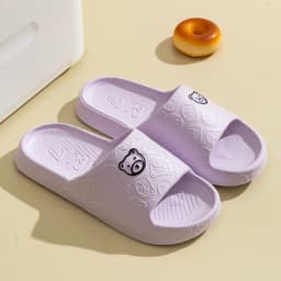 Men's Slippers Summer Cartoon Bear Indoor Soft Thick Sole Anti Slip Women Exquisite Slides Bathroom Beach Outdoor Shoes Couple