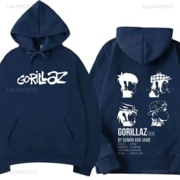Music Band Gorillaz PUNK ROCK Sweater Cartoon Pattern Hooded Leisure and Trendy Clothes Vintage Y2K oversized Clothing