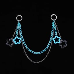 ITA Bag Decoration – Adjustable Chunky Chain Strap with Shiny Colorful Pendant, DIY Handmade Belt-Style Accessory for Bags