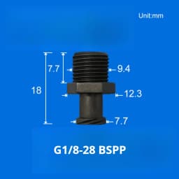 5PCS/lot Plastic Polypropylene Luer Lock Adapter Luer Lock to Thread 1/4-28UNF,10-32UNF,M6,M5,G1/8