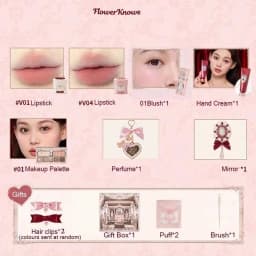 Flower Know Strawberry Cupid Box Collection Make Up Sets Cosmetics Full Set Palette Pressed Powder Blush Lipstick Mystery Box
