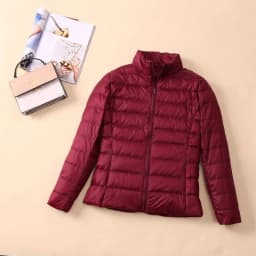 Fashionable Lightweight down Cotton Jacket Women's Short Stand Collar Hooded Slim Fit Autumn Winter plus Size Outerwear