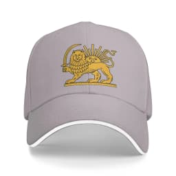 Iran Flag Emblem Lion and Sun Baseball Cap Hip Hop Sandwich Hats Men Women Polyester Hats Cap Outdoor