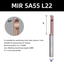 KaKarot MIR Boring Cutter for Threading Coated Carbide Mini Internal Lathe Turing Tool Copying Small Hole Tungsten Steel Alloy