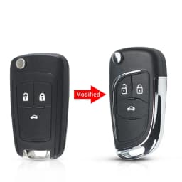 KEYYOU Modified Filp Car Key Shell Fob Remote Case For Chevrolet Cruze Epica Lova Camaro Impala 2 3 4 5 Button HU100 Blade