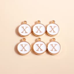 10pcs Cute Mini White Alphabet 26 Letters Charms Pendants for DIY Name Jewelry Necklace Bracelet Earrings Happy Birthday Gifts