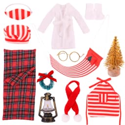 Christmas Doll Accessories Set For Babi 30 CM Doll Clothes Dress For Elf Doll,Toys For Girls,Free Shipping,Christmas Gift