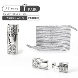 No Tie Shoe Laces Diamond Buckle Elastic Laces Shoelaces Pearl Light Colorful Fashion Without Ties Laces Sneaker Kids Adult