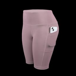 CHRLEISURE Women Solid Yoga Shorts with 3 Pockets High Waist Butt Lifting Workout Tights Gym Elastic Cycling Shorts Activewear