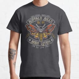 Buffalo Bills Body Lotion Biker Horror moive The Silence of the Lambs scary film hannibal serial killer Graphic T Shirts