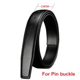 Belts Without Buckle 2.4 2.8 3.0 3.5 3.8cm Width Brand Pin Buckle Black Genuine Leather Men's Belts Body No Buckle Strap