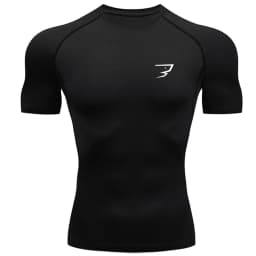 New Men's Short Sleeved T-shirt Compressed Quick Drying Breathable Training Tees Fitness Jujitsu Rashguard Top Gym Sport Shirts