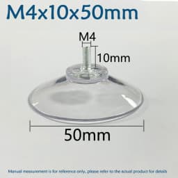 M4 M5 M6 M8 Transparent Suckers With Screw PVC Plastic Sucker Pad Holder Turn Nut Glass Table Tops Storage Tool Hooks