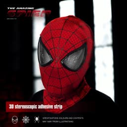 Spider-Man Auto-Touch Light Up Mask with Motorized Eyes & Ring Control 1:1 Scale Wearable Collectible for Cosplay